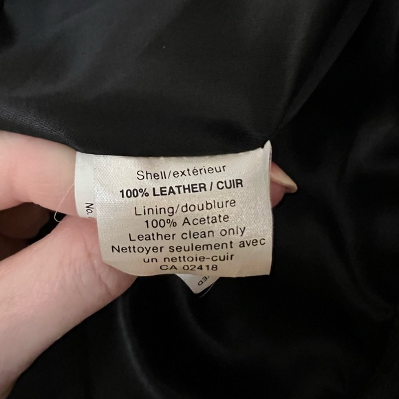 MLC Leather Coat with Faux Fur Collar - Picture 5 of 7